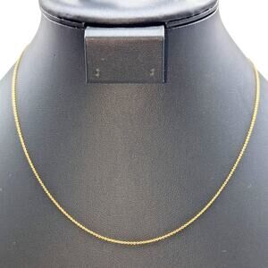 Vintage 10K Yellow Gold 16" 17"-18" Chain Necklace 1.09g